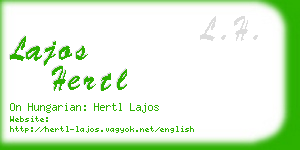 lajos hertl business card